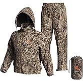 Hunt Quiet Rain Suit, Waterproof, 3000g/(㎡・24h) Breathability, Lightweight 2-Piece Hunting Rainwear for Men and Women M-XXL