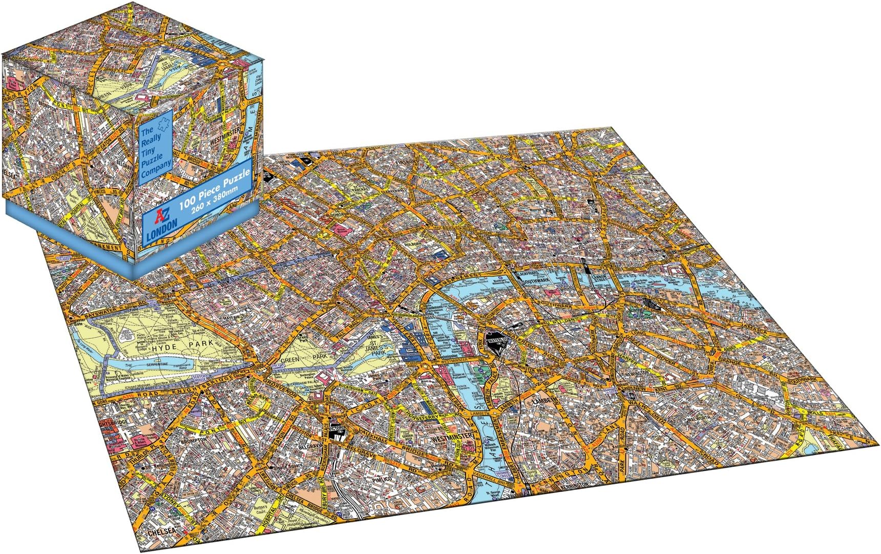Robert Frederick RFS11358 100 Piece Cube Jigsaw Puzzle-A-Z, Assorted, 50 x 30 x 10 cm