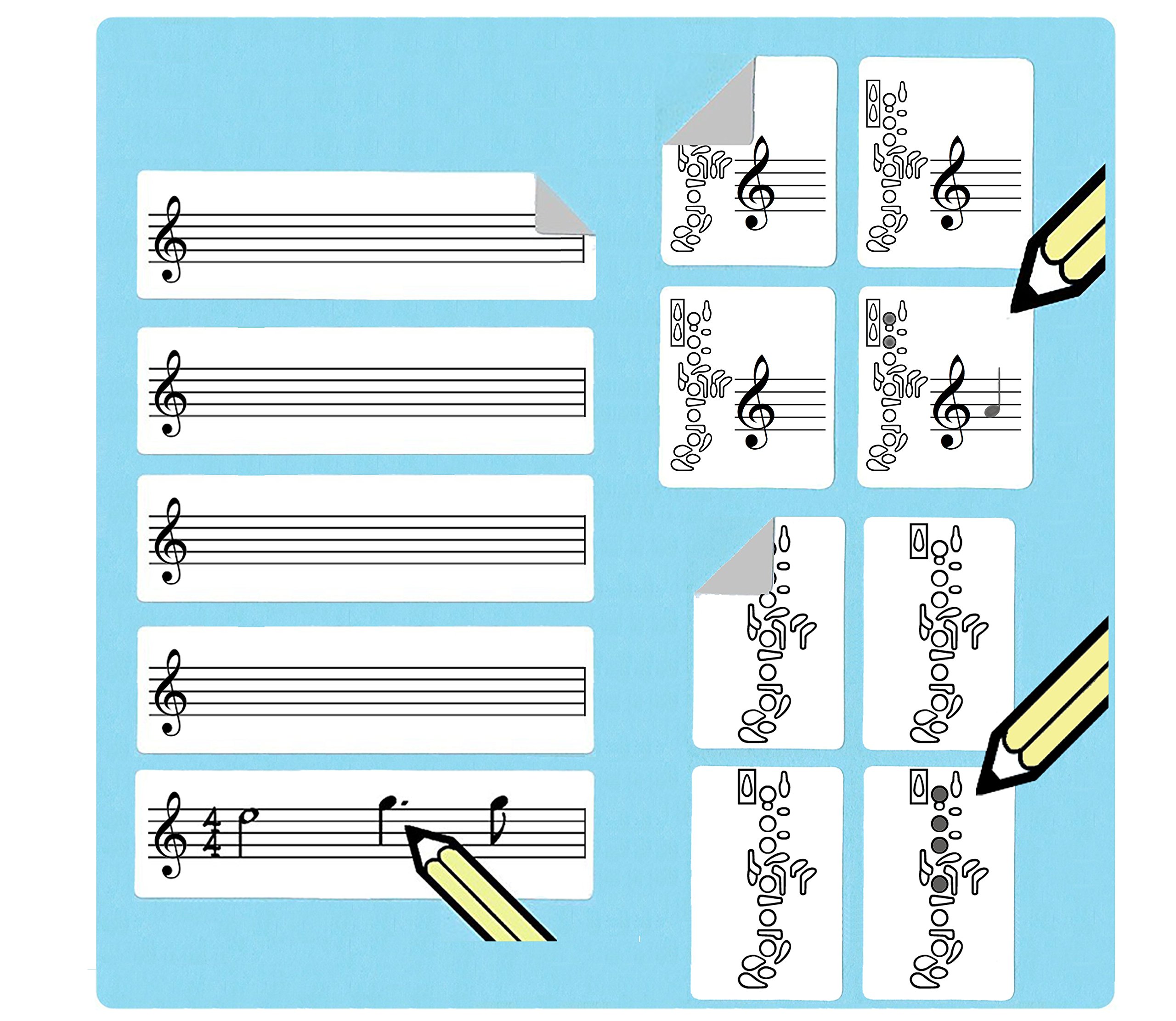 Oboe Fingering Stickers Multipack (420 handy stickers) Great for beginners and teachers!