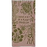Blue Q I Have a Bit of a Plant Problem Woven Jacquard Dish Towel - Funny Kitchen Towels, 100% Cotton, Durable, Soft & Super Absorbent, Machine Washable & Fade-Resistant, Gift Ideas, Size 28" x 21"