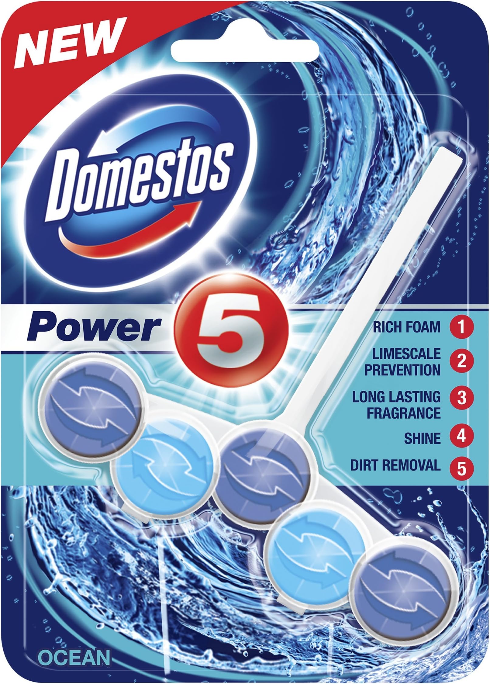 Domestos Power 5 Rim Block Ocean 55 g