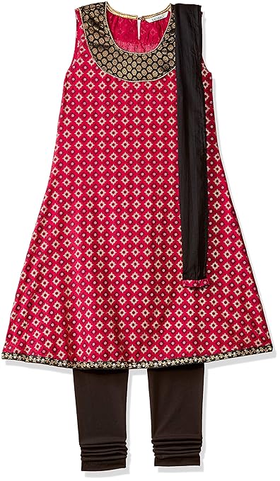 Girls' A-Line Regular Fit Salwar Suit Set (400017788128)