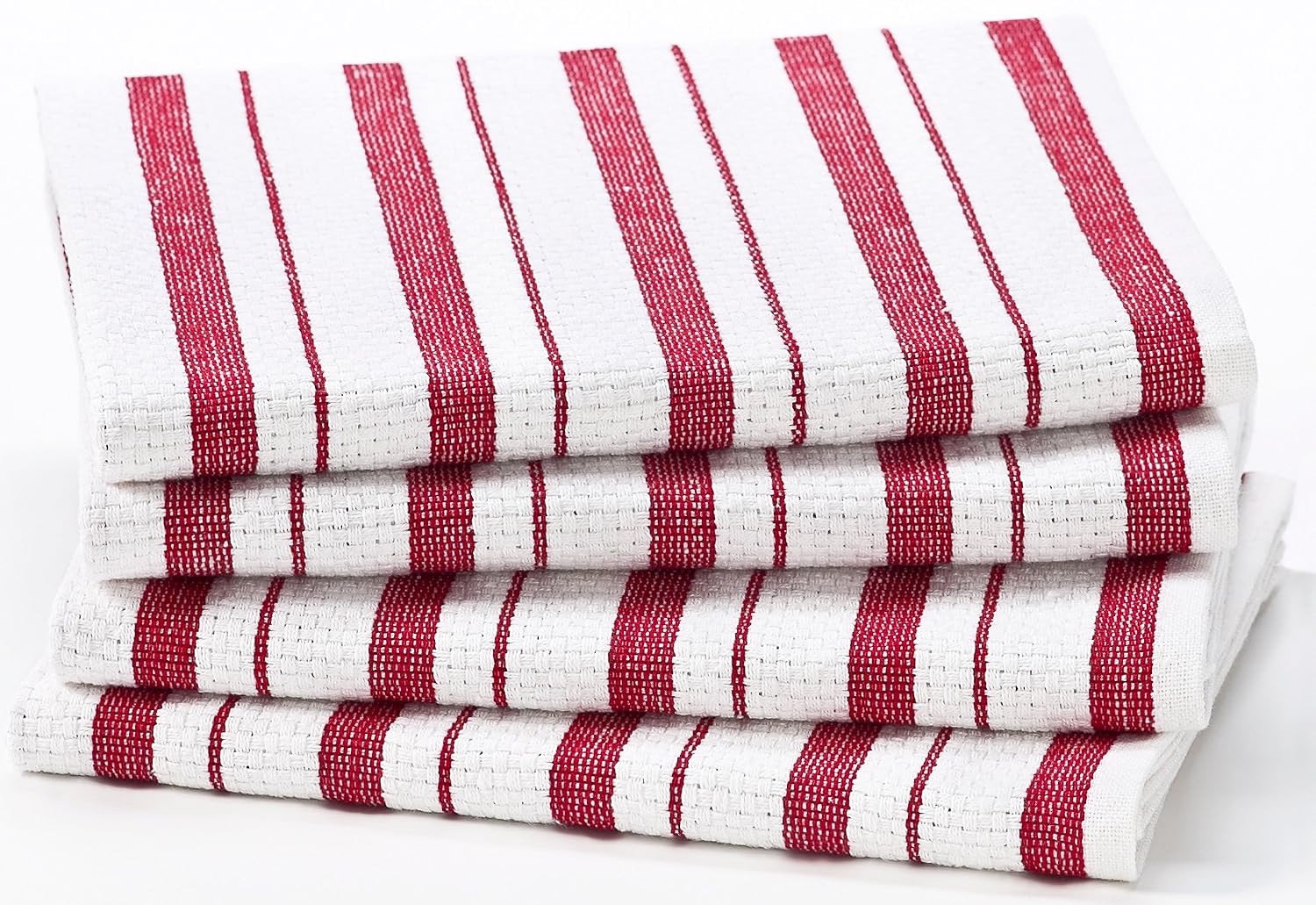 Large Cotton Rich Kitchen Tea Towels – Striped, Fast Drying, Set Of Multipurpose Towels
