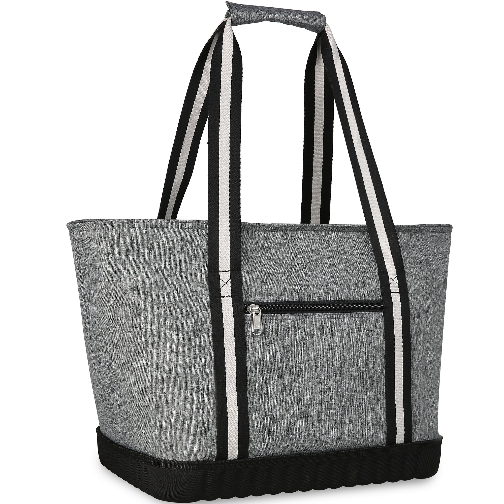 white insulated picnic tote bag