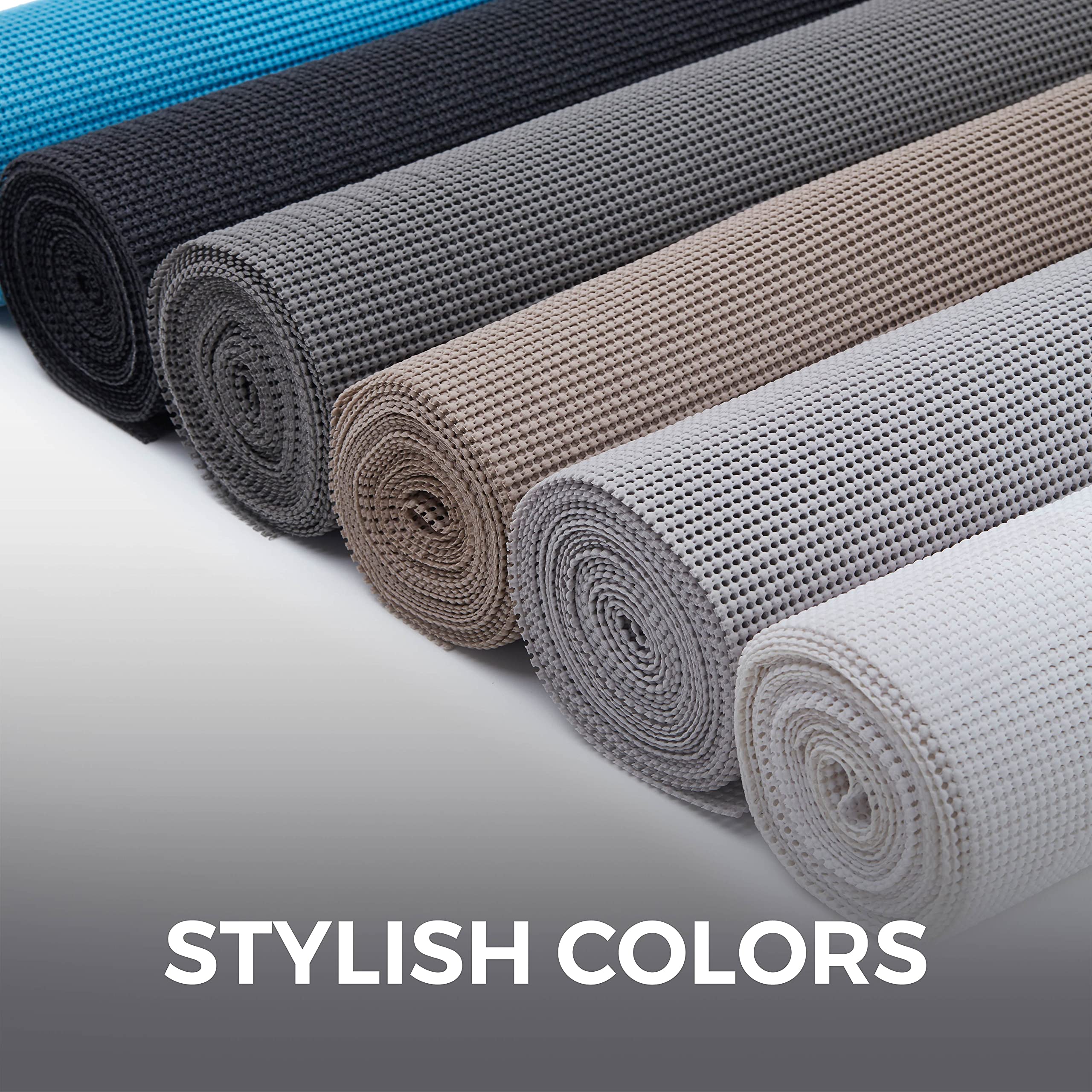 HOME GENIE Shelf Drawer and Cabinet Liner, Durable with Strong Grip, 12 in x 20 FT, Non Adhesive Liners Protect Kitchen Cabinets and Cupboard, Pantry, Bathroom Drawers and Shelves, Desks, Soft Gray