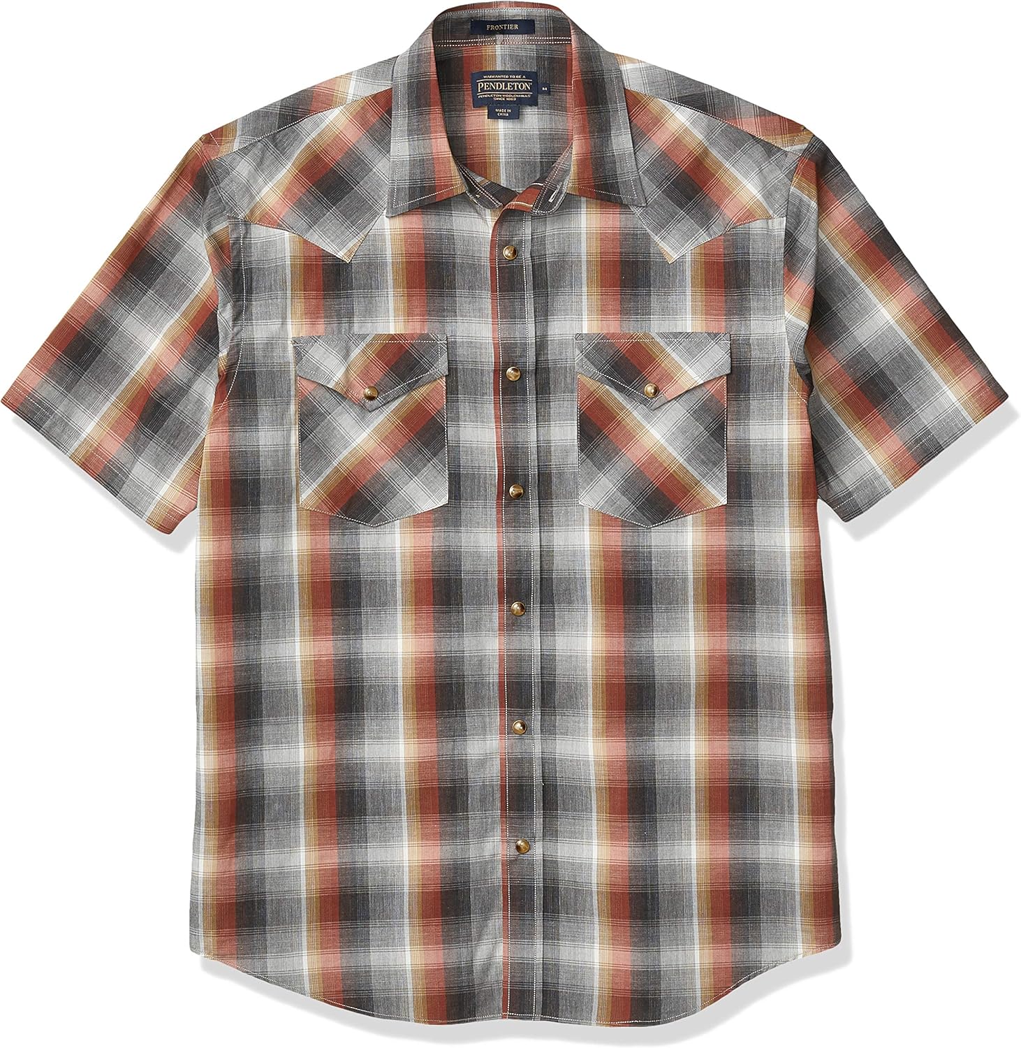 Pendleton Men's Short Sleeve Button Front Frontier Shirt at Amazon Men