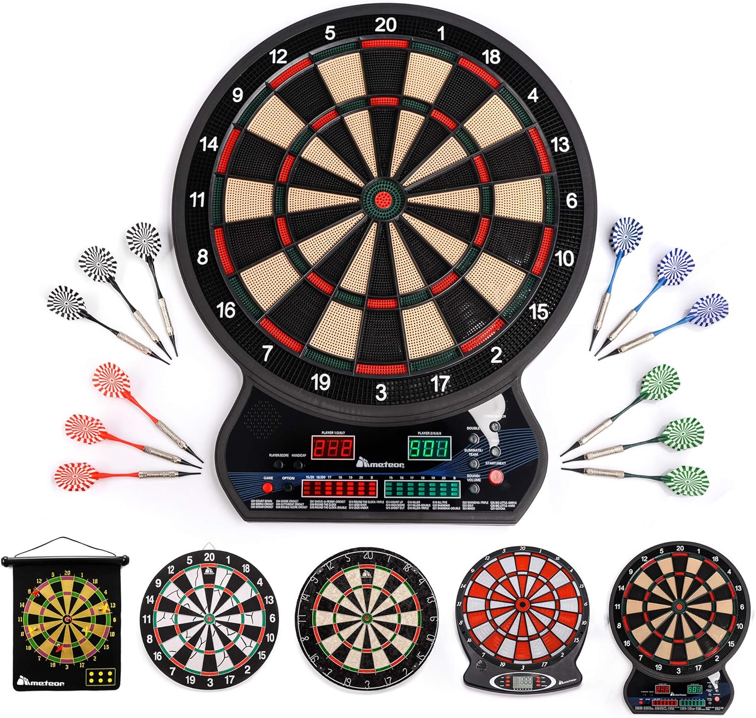 Dartboard Darts Set (Electric 4 LED), 50 x 34 x 46,5 cm