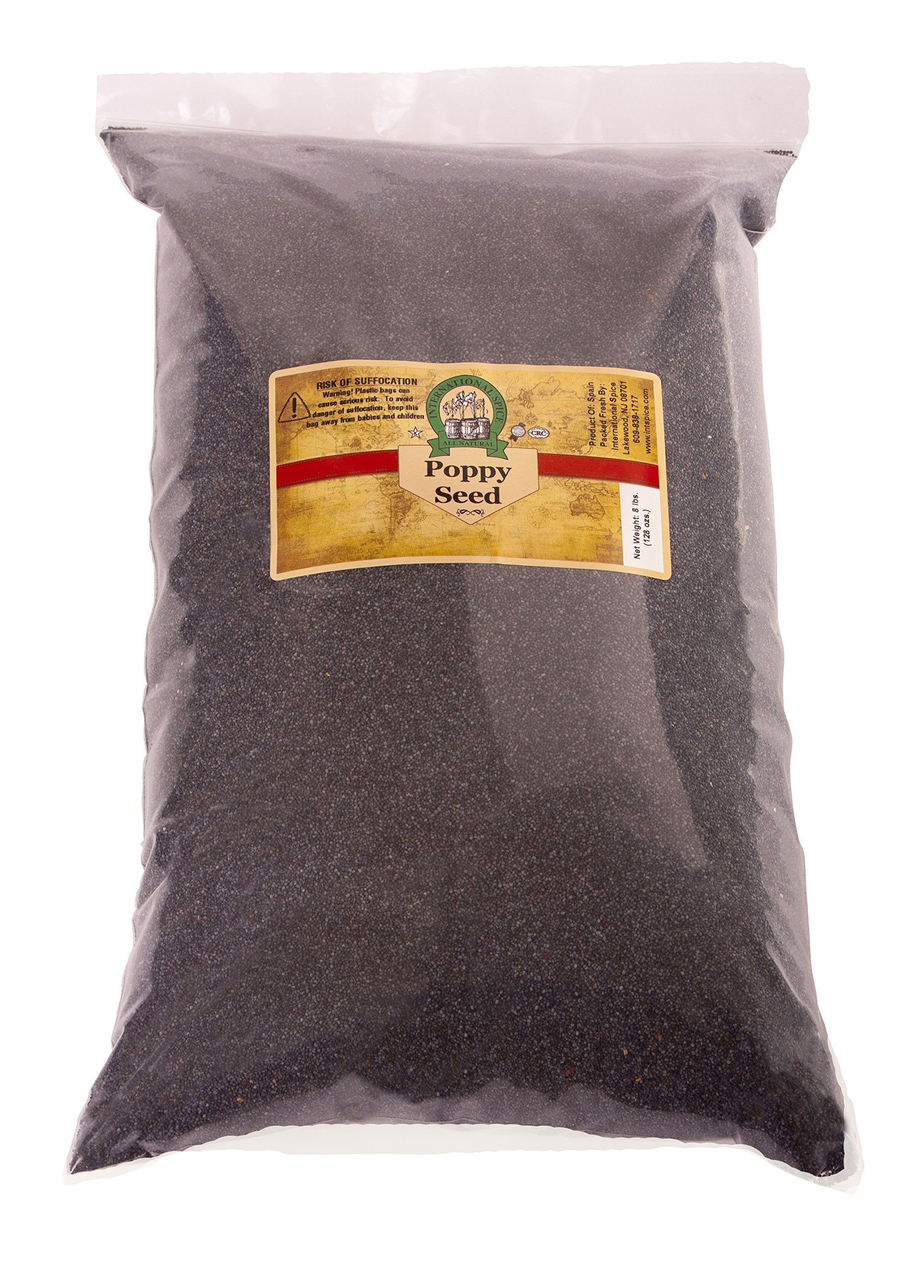 Whole Spanish Poppy Seeds (Unwashed) By International Spice (10 Lb) on
