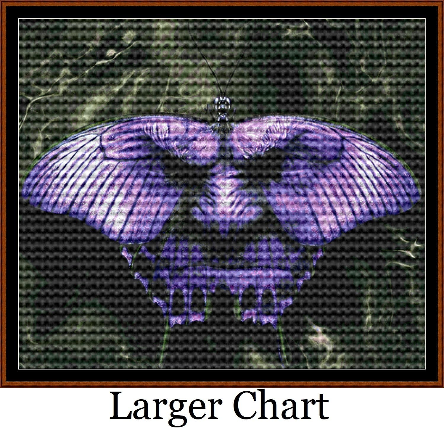 Mariposa Face – Tabla de punto de cruz/patrón [PDF en un CD ...
