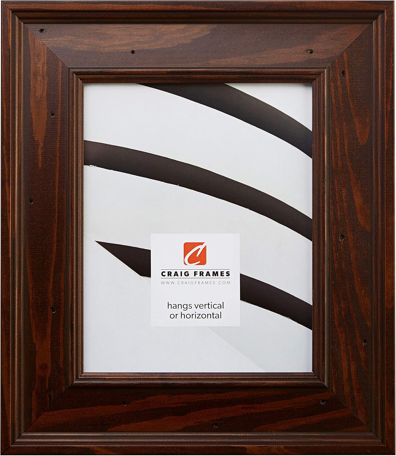 Craig Frames 57175204, Dark Walnut Brown Picture Frame, 16