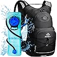 SEMSTY Hydration Backpack 25L, Hiking Backpack with 3L Water Bladder and Rain Cover, Light Water Backpack for Camping Cycling or Daily Men Women