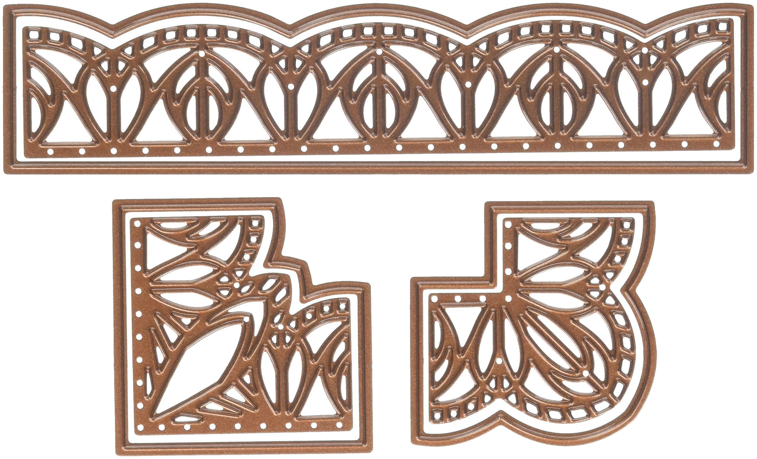 Sue Wilson Indonesian Collection Borders and Corners Die, Silver, 19 x 10 x 0.7 cm