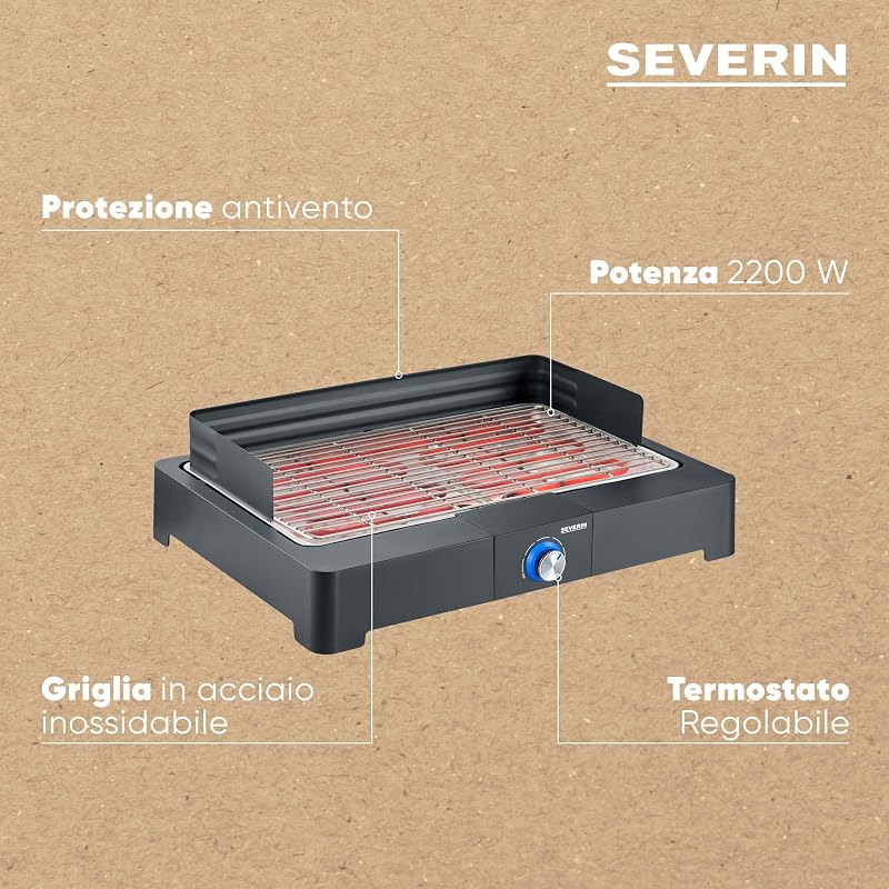 Barbecue Elettrico da Tavolo 2200W - PG 8565
