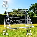 Football Flick 8x6ft PVC Garden Goal with Locking System 70mm Posts view 4
