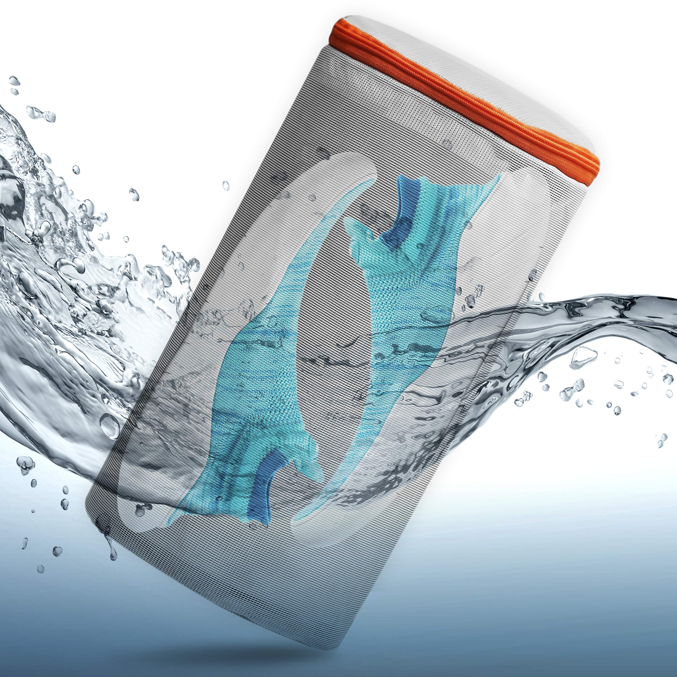 Jazba Laundry Bag Shoe Mesh Wash Bags Washing Machine Sneaker Wash Bag Reusable Durable with Zipper, S