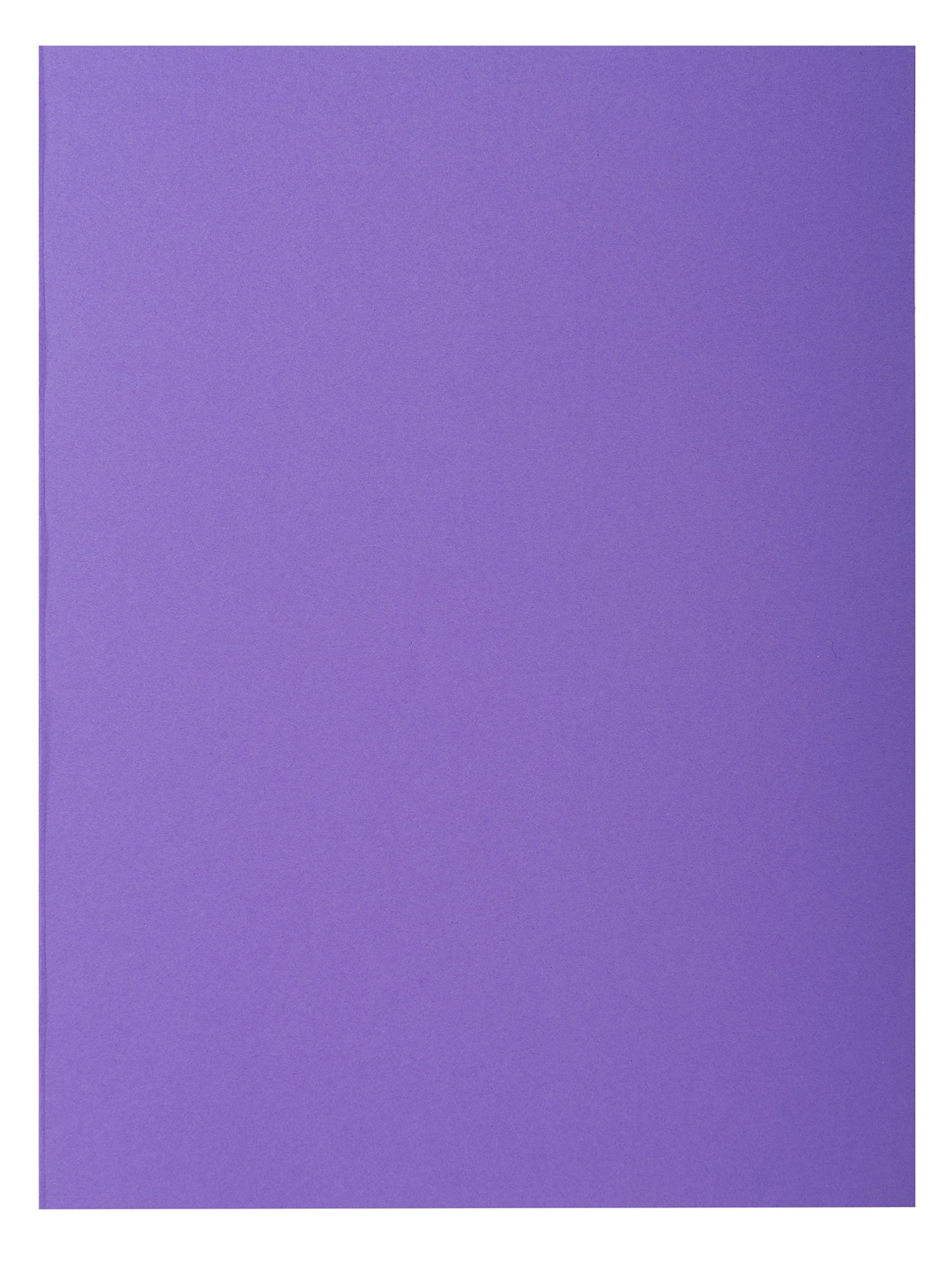 Exacompta - Ref 217108E - Rocks Square Cut Folder - 240 x 320mm in Size, Suitable for Holding A4 Documents, 210gsm Coloured Card - Purple Colour (Pack of 10)