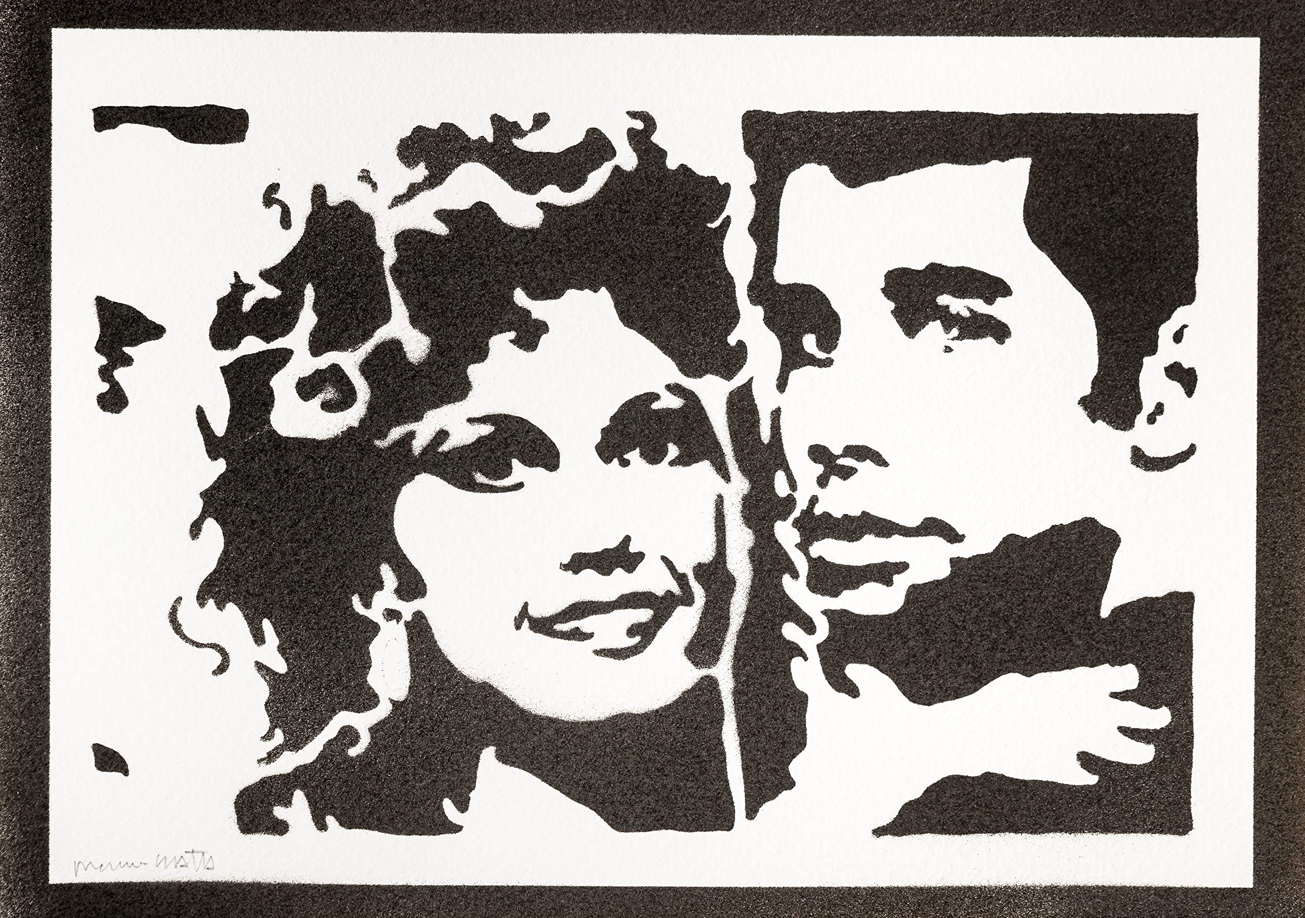 moreno-mata Real Handmade Graffiti Grea... Films Poster John and Olivia Room Decor Home Wall Art Decoration Bedroom Gifts for Men and Women