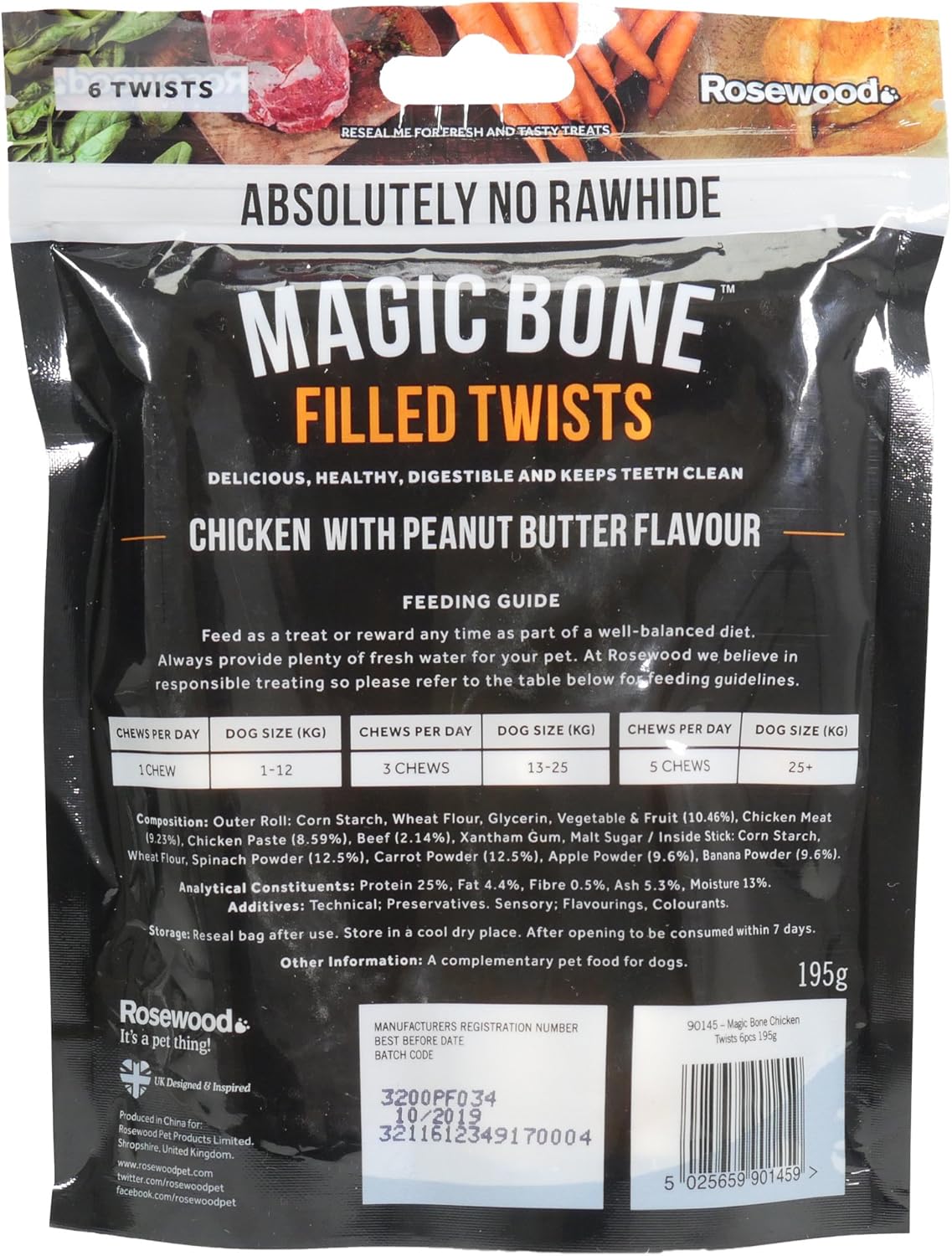 Rosewood Magic Bone Twists, 6PC/195G Per Pack, 12 Packs Included, 12 x 195g Packs - Image 3