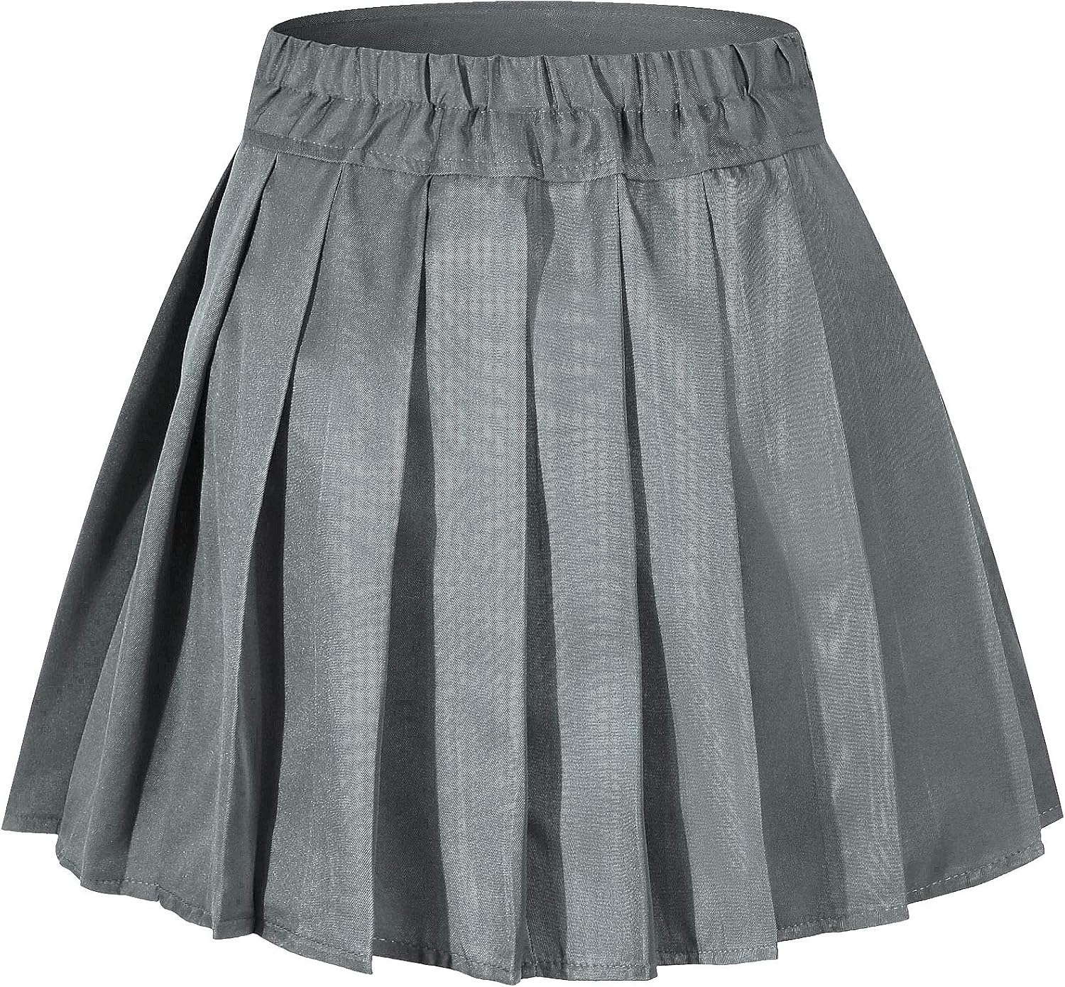 Beautifulfashionlife Women's High Waisted Pleated Mini Skirt A-line Shorts with Elastic Wide Waistband: Clothing