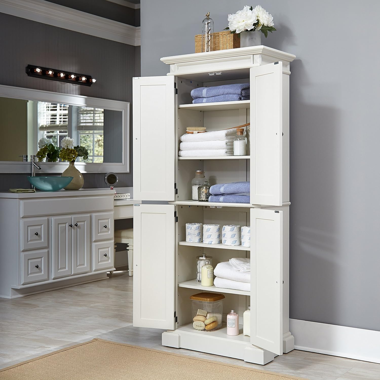 Americana White Pantry by Home Styles: Furniture & Decor