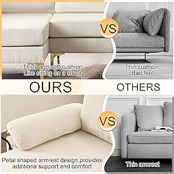 UPHYB 114” U-Shaped Sectional Sofa Couch,Corduroy