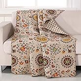 Greenland Home Andorra 100% Cotton Quilted Throw Blanket