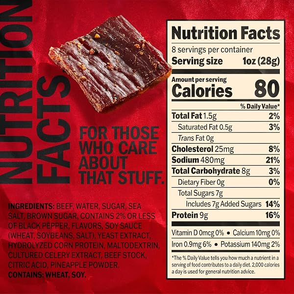 JACK LINK’S BEEF JERKY, PEPPERED, HALF POUNDER LARGE JERKY BAG – FLAVORFUL MEAT SNACK, READY TO EAT PROTEIN SNACKS WITH 9G OF PROTEIN PER SERVING, MADE WITH 100% BEEF