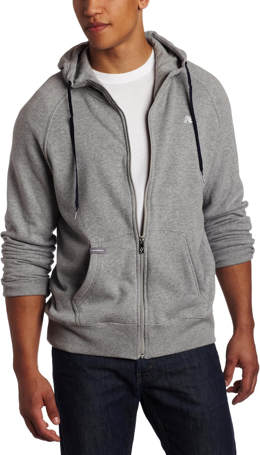 New Balance Men's Full Zip Hoodie, Athletic Grey 11, 2XL