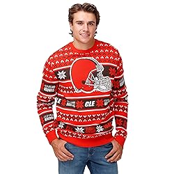 FOCO Standard NFL Big Logo Ugly Sweater, Team Color