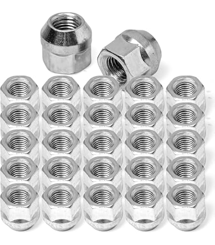 Pack Of 20 Bulge Acorn Lug Nuts - M12x1.5 Thread, 19mm Hex, Chrome Plated Steel