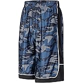 LukBerd Men's Long Athletic Shorts Basketball Gym Quick Dry Camo Shorts with Pockets
