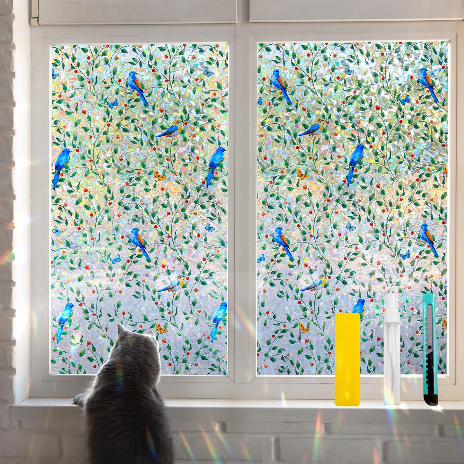 Window Privacy Film Stain Glass Window Film Rainbow Window Film Window ...