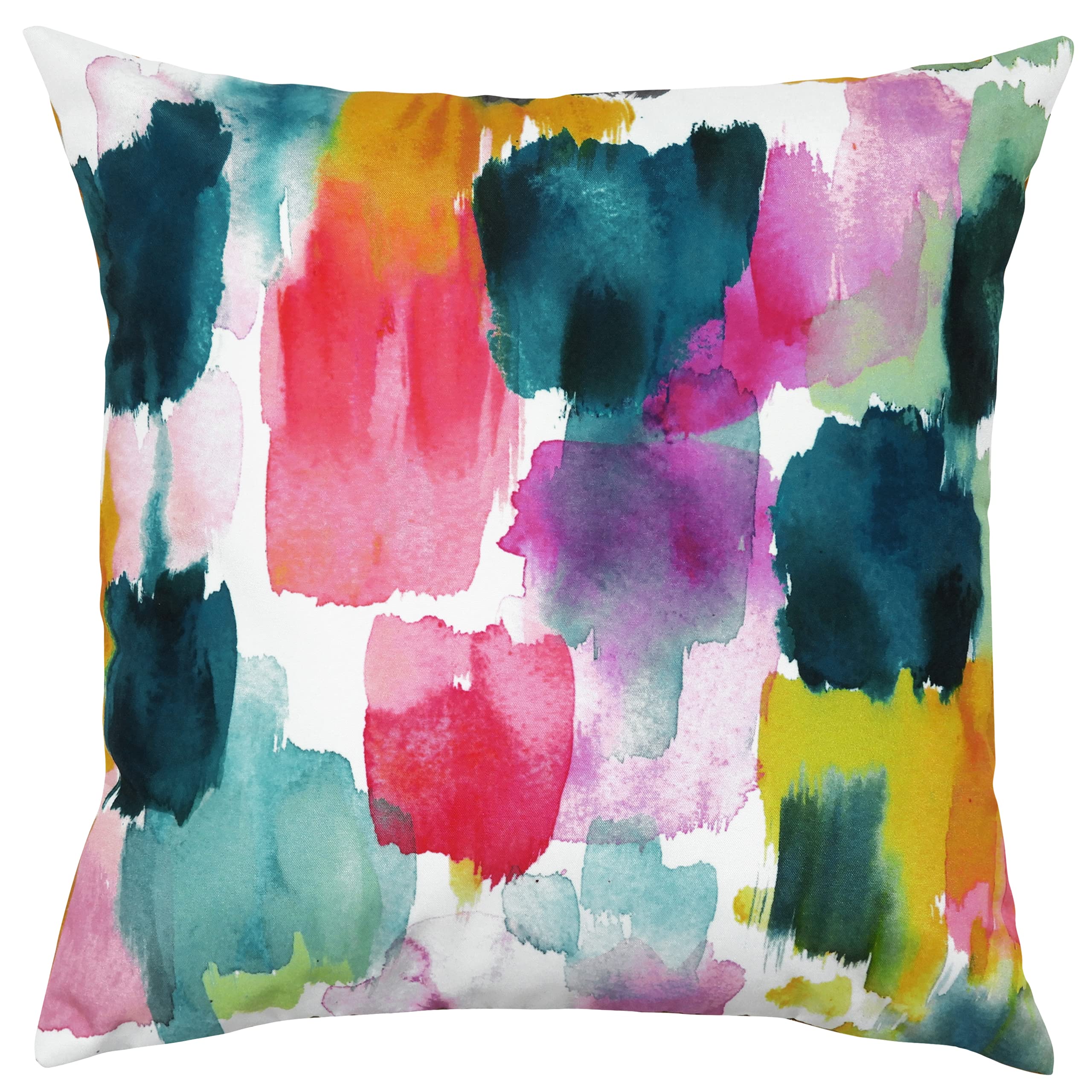 furn. Evans Lichfield Watercolours Outdoor Cushion Cover, Polyester, Ochre
