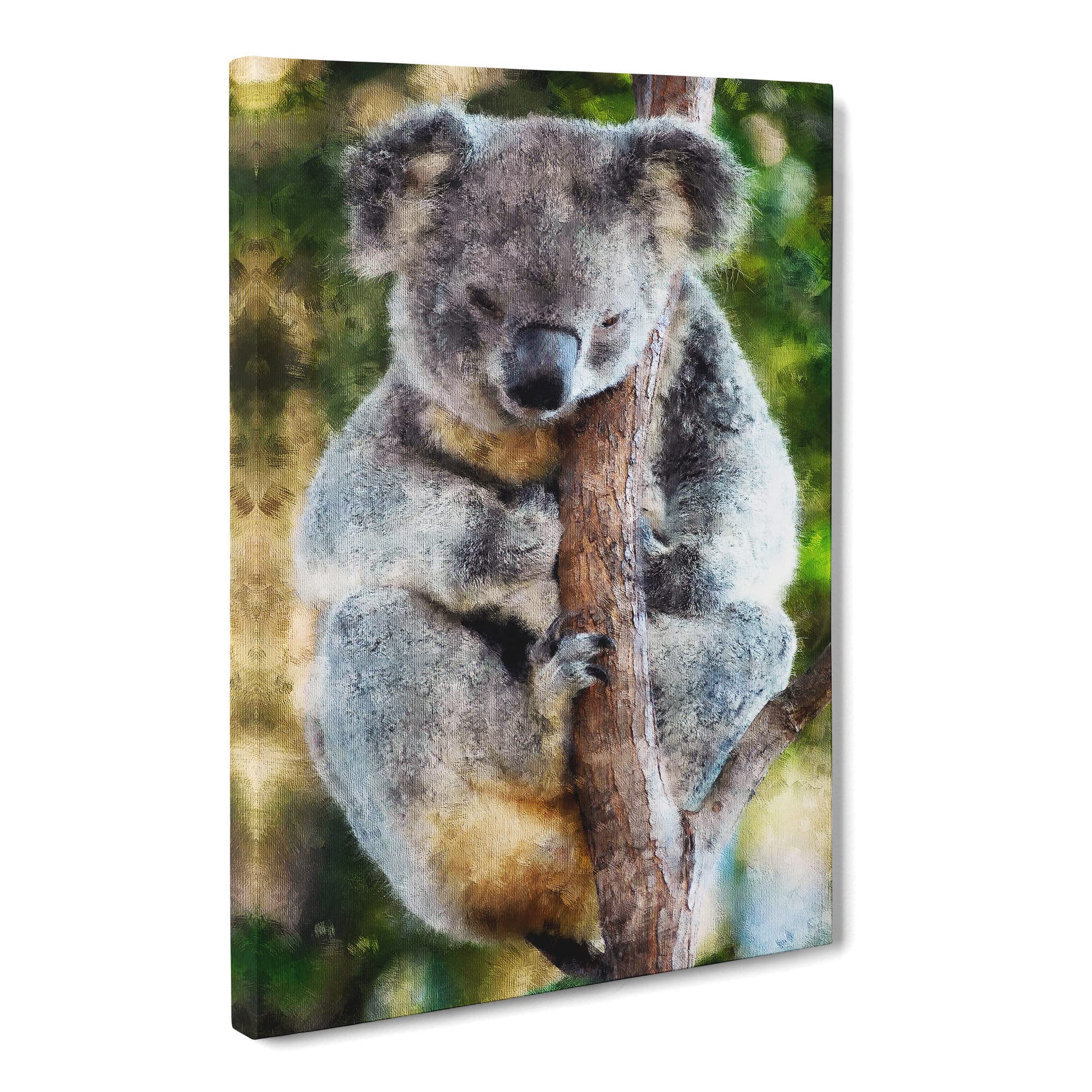 Koala Bear Vol.1 Canvas Print | Gallery Wrapped 30mm Frame Wall Art | 20x14 inches | Ready to Hang | Modern Animals Picture | Living Room Bedroom Lounge Office