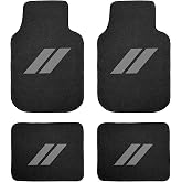 4Pcs Car Floor Mats for Dodge Charger Durango Challenger Journey Non-Slip All Weather Floor Mat Waterproof Skin-Friendly Front &amp; Rear Protector Liners Pad for All Dodge Models Accessories (Gray Trim)