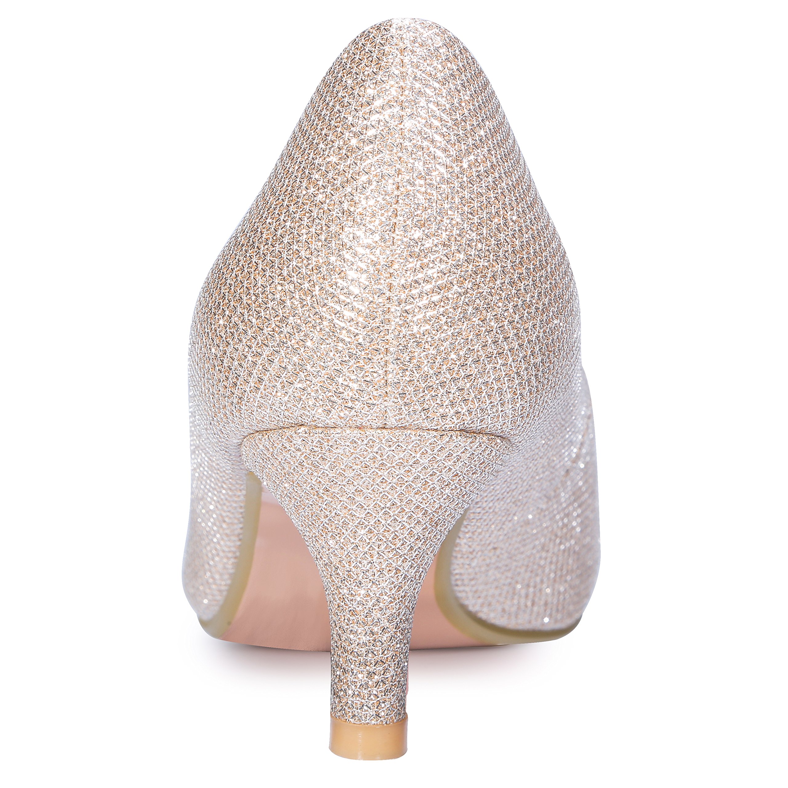 IDIFU Women's Classic Low Heels Dress Pumps 2 Inch Kitten Heel Round Toe Office Wedding Shoes - Image 5