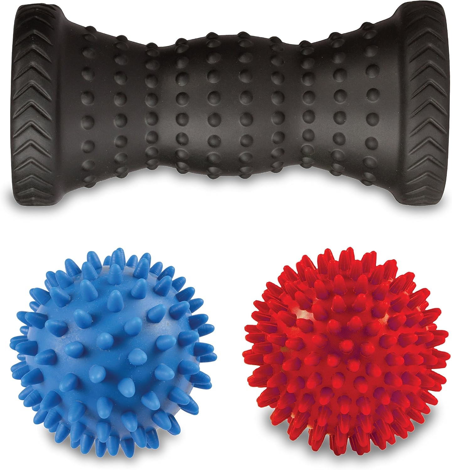 Foot Massager Roller & Spiky Ball Therapy Set - Massage Tool for Muscle Pain Relief from Plantar Fasciitis | Best for Trigger Point Release, Acupressure Reflexology with eBook Guide: Health & Personal Care