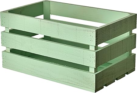 Decowood Handmade Pintada Cajas Grandes, Madera, Verde, 49x30.5x25.5 cm: Amazon.es: Hogar