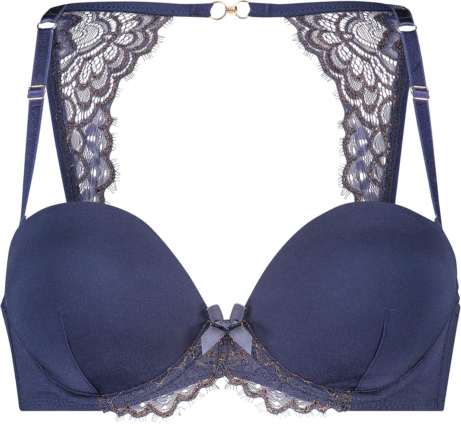 HUNKEMÖLLER Ladies Rya Padded Pushup Strapless Underwired Bra Blue 36A