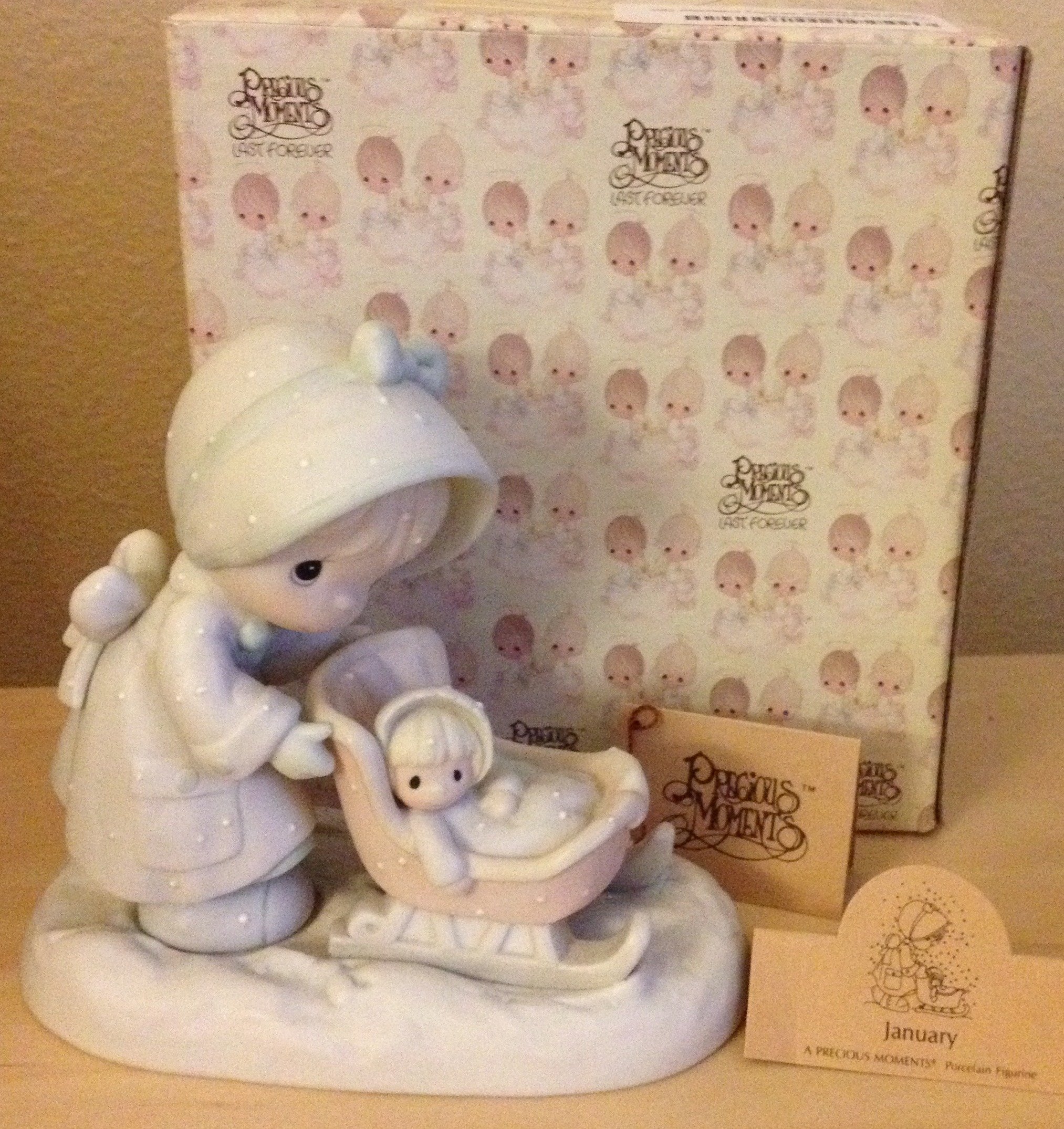 Precious Moments January Calendar Girl Figurine: Cherished Collectible for New Year Joy & Decor