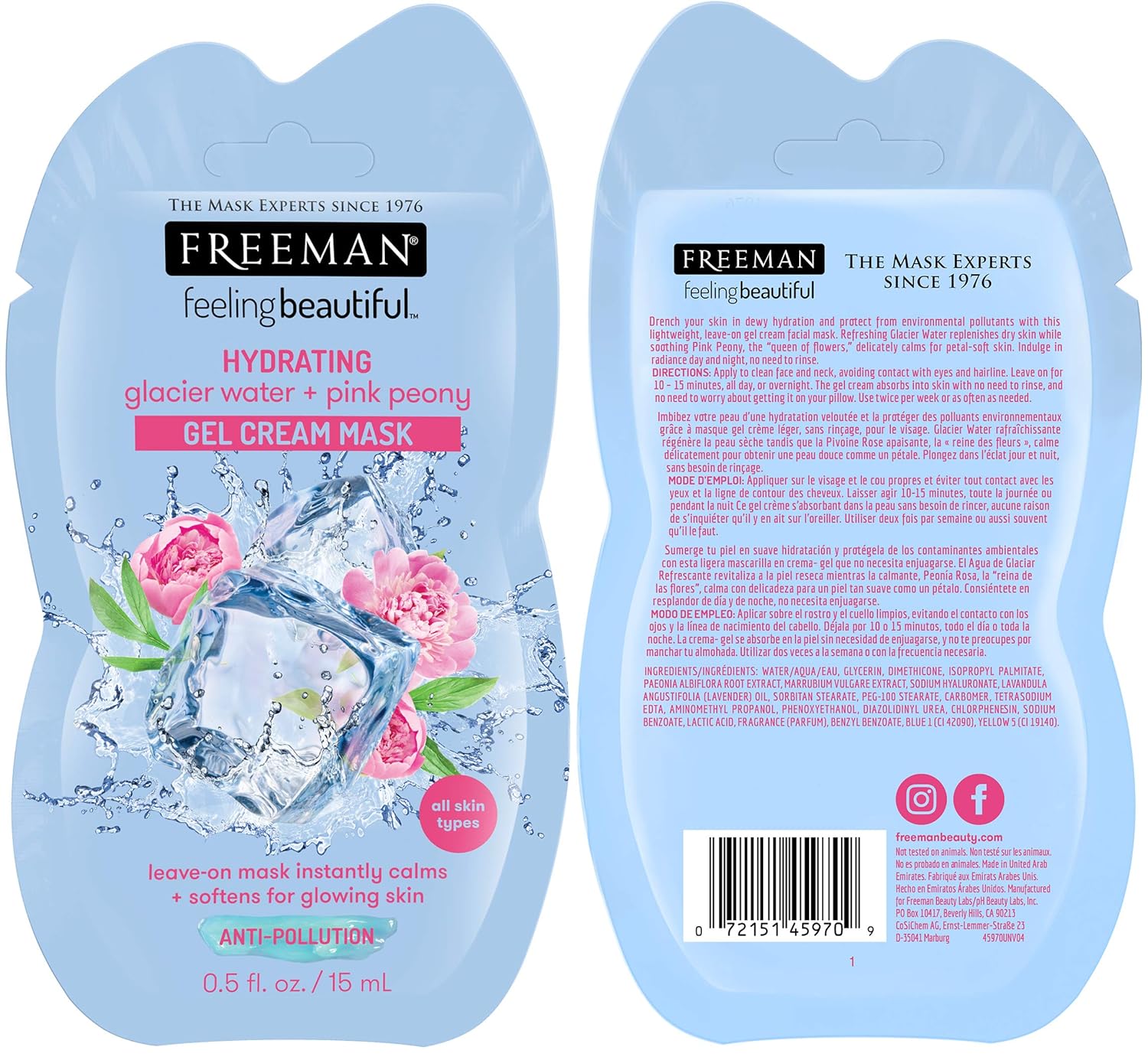 Freeman 12 Mask Party Pack - Anti-Stress Clay, Clearing Peel-Off, Deep Cleanser, Hydrating Gel, Detoxifying Mud : Beauty