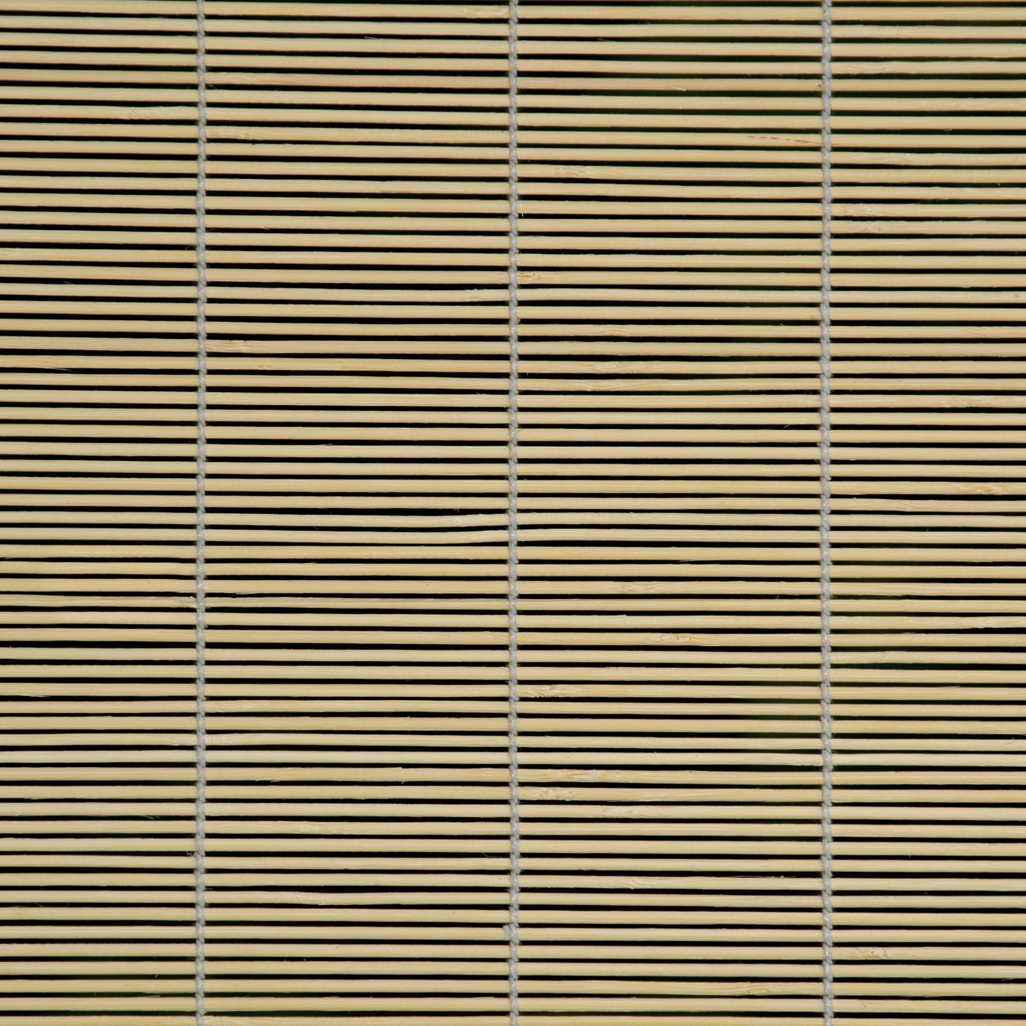 Bamboo blind with String, Bamboo blind for window - Natural Colour/Ecru, Width 23.62" x Length 62.99"