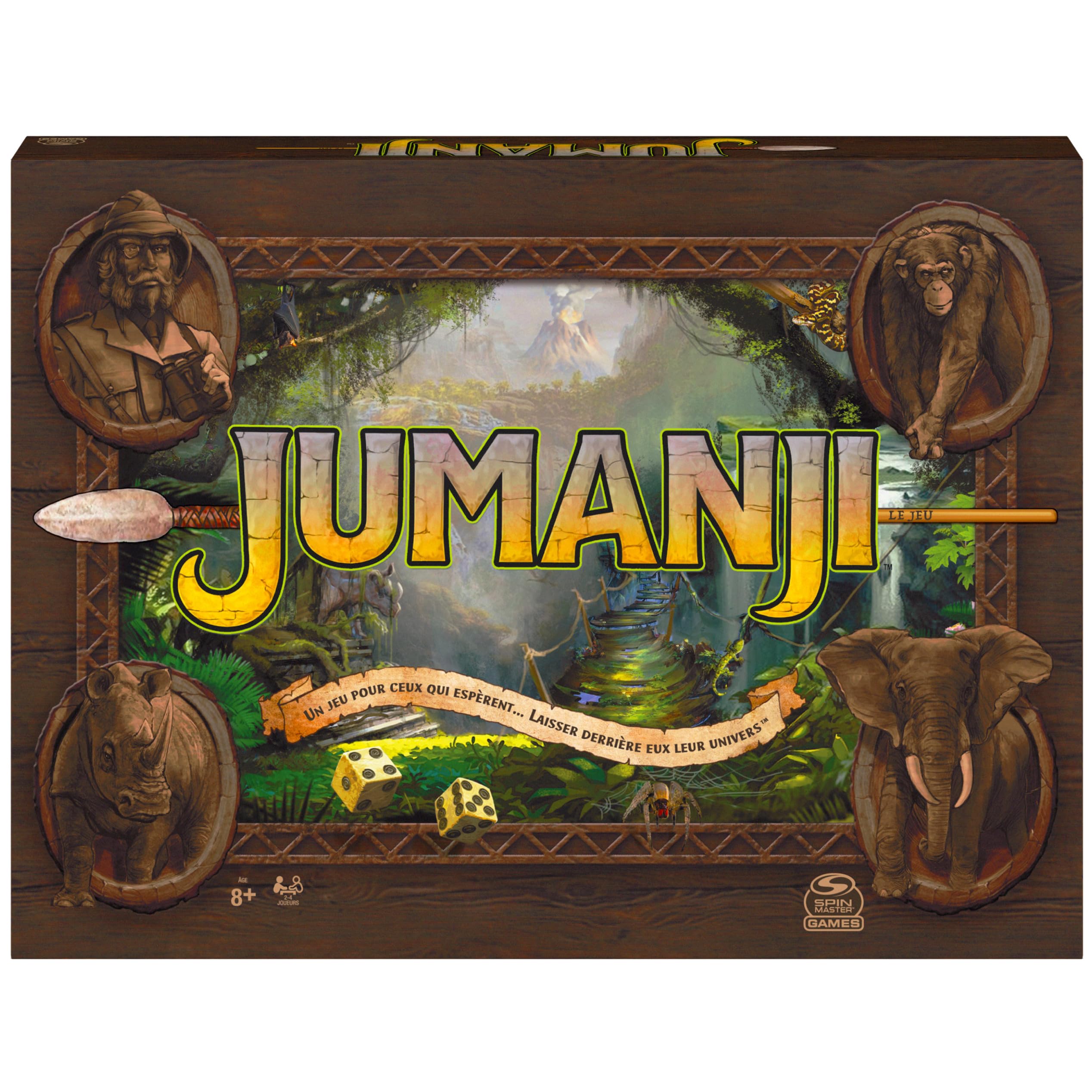 Spin Master Board Game, Jumanji, Travel Game Version, Size L, (French Version)