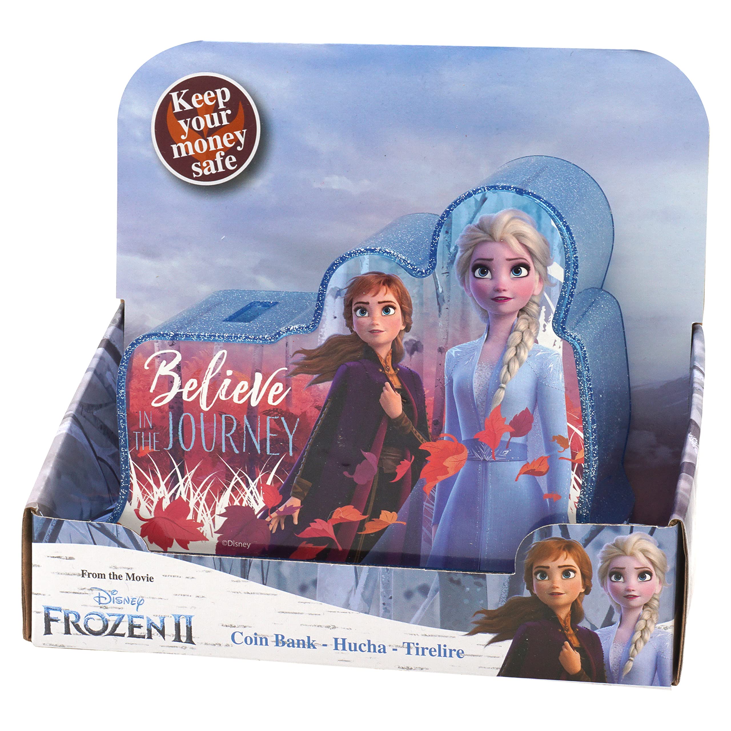 Kids Licensing Frozen II Girls Piggy Bank 16.8 cm Blue / Red