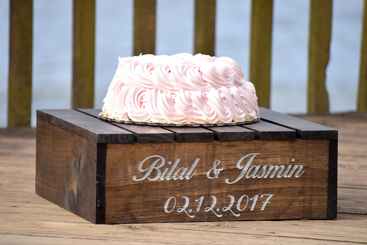 Love Is Sweet Cake Stand Engraved Cake Stand Rustic Wedding