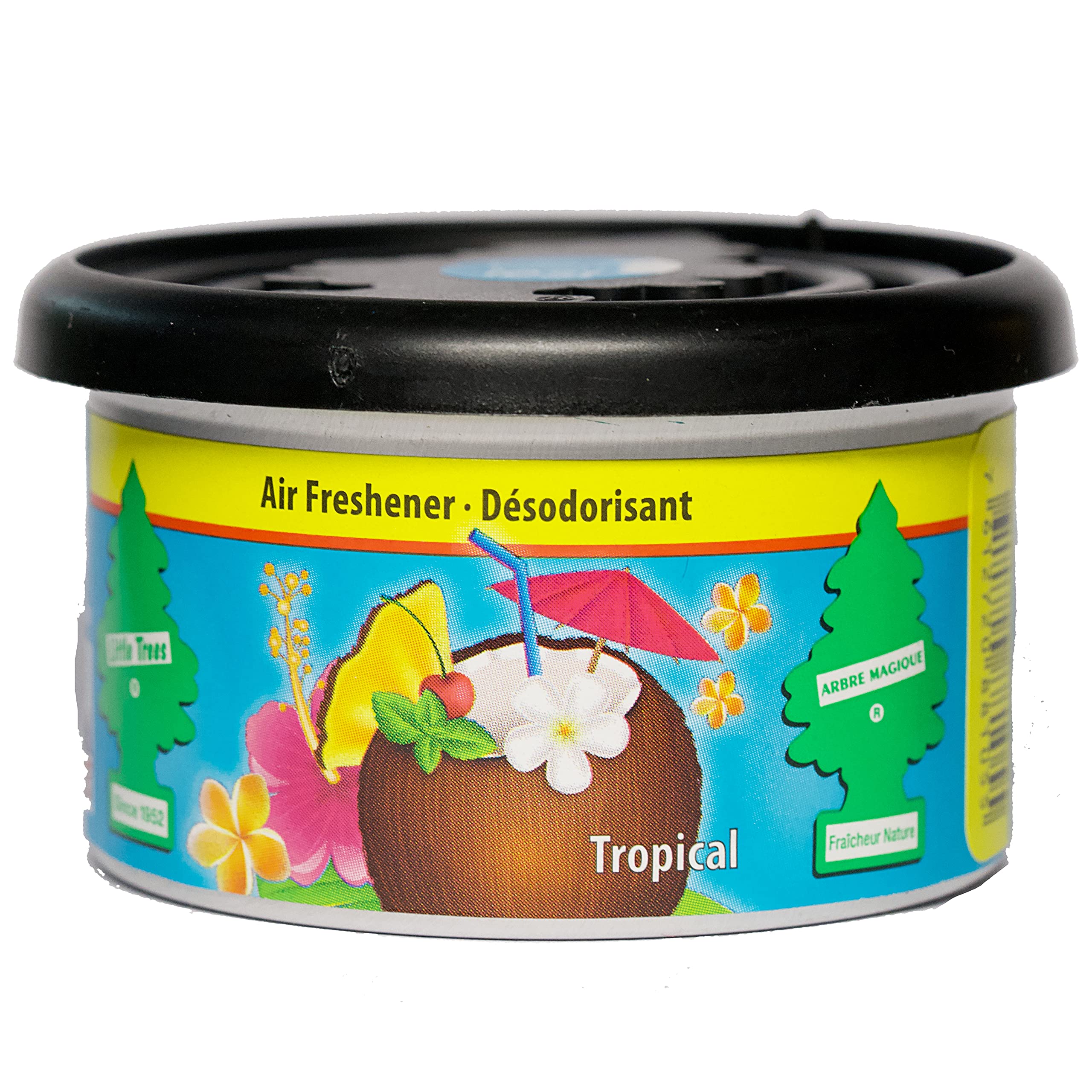 Little Trees Air Freshener Fiber Can LTFC726 Tropical Fragrance For Car Home Boat Caravan - Single Pack