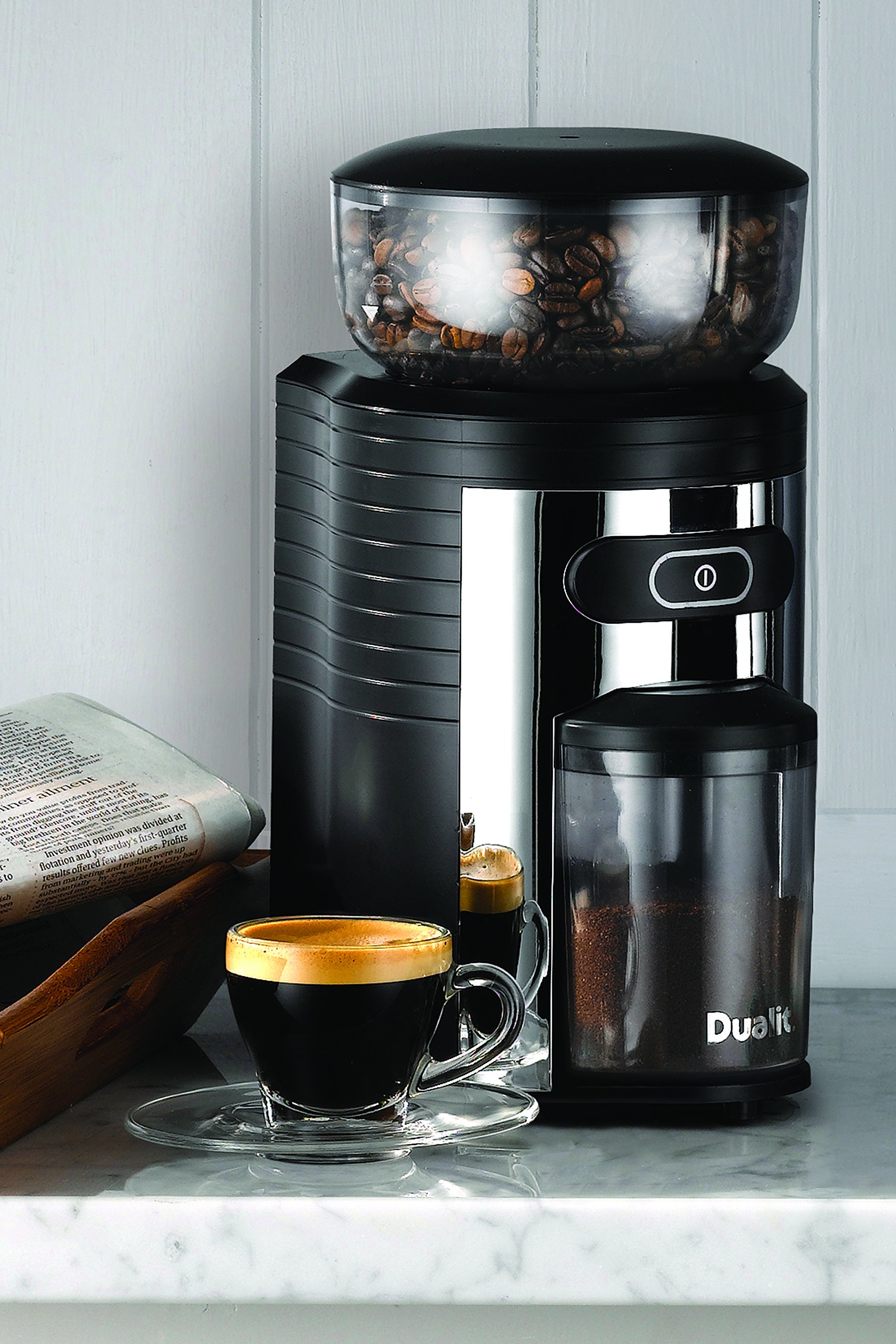 Dualit Burr Coffee Grinder Chrome Electric Coffee Grinder Portion