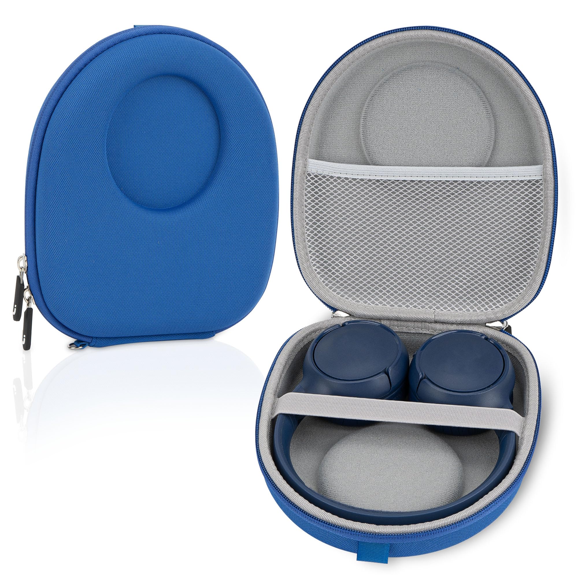 Linkidea Headphones Carrying Case Compatible with JBL Tune 520 BT, Tune 570BT, Tune 560BT and More, Protective Hard Shell Travel Bag with Cable, Charger Storage (Blue)