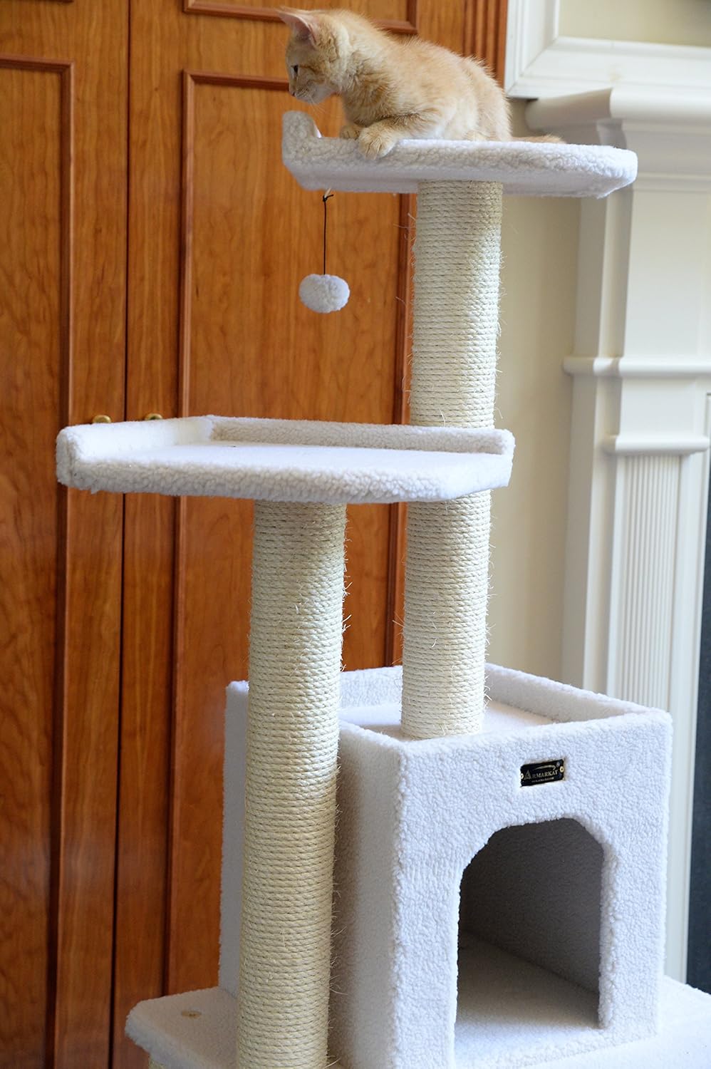 Armarkat 62-Inch Cat Tree, Model B6203, Ivory : Cat Tower : Pet Supplies