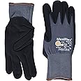 MaxiFlex 34-874 Maximum Breathability Comfort and Durability-Handling Nitrile Coated Gloves, Black